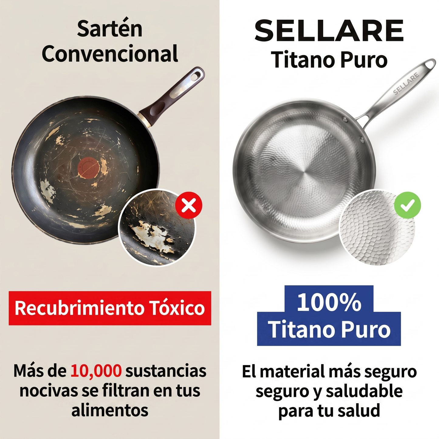 Sartén Sellare de titanio puro