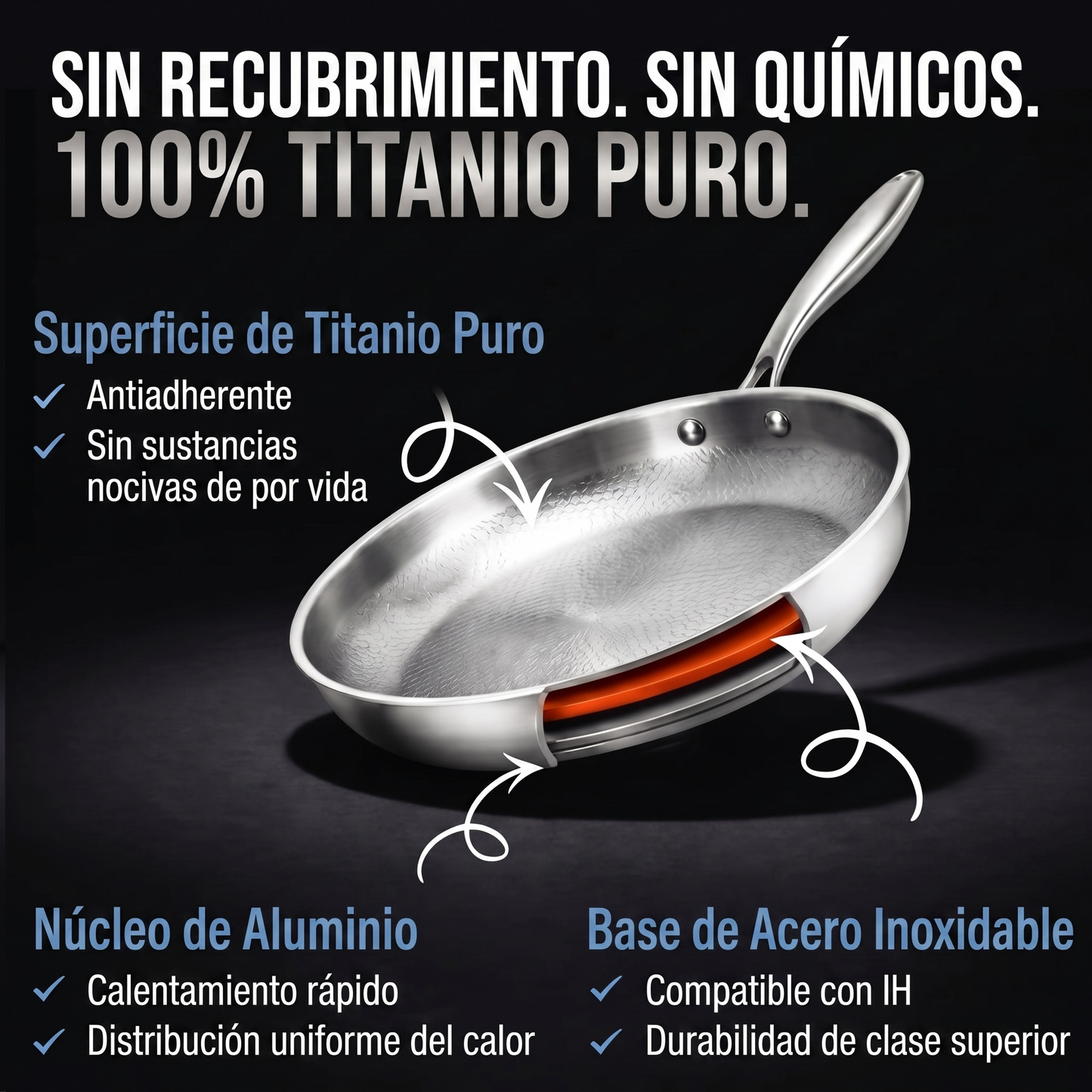 Sartén Sellare de titanio puro