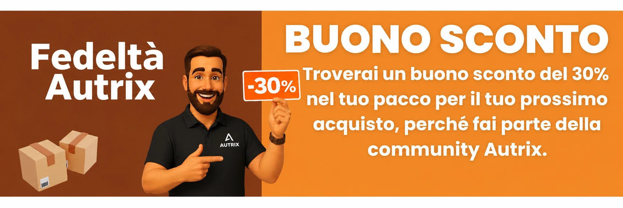Fedeltà Autrix: buono sconto del 30% per il prossimo acquisto